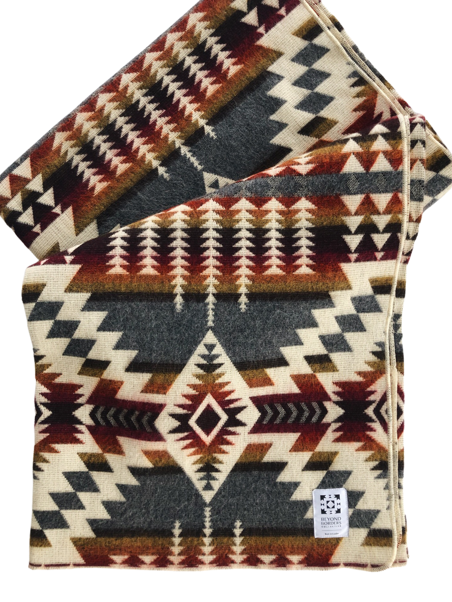 Beyond Borders Collective | Artisan-Made Blankets & Throws - Secoya Blanket - Campfire Ash | Fall Decor - Pink Pig