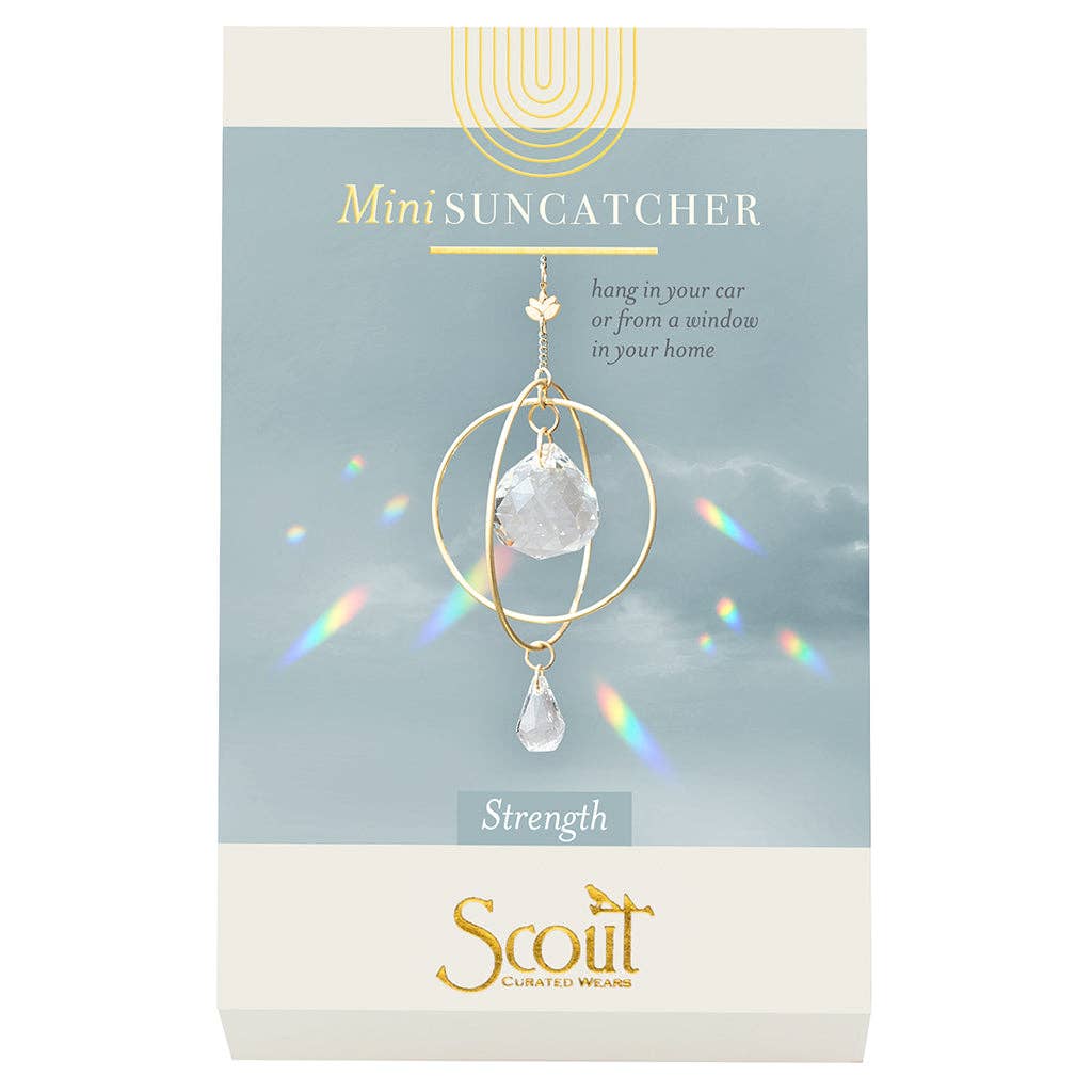 Scout Curated Wears - Mini Suncatcher - Lotus/Strength - Pink Pig