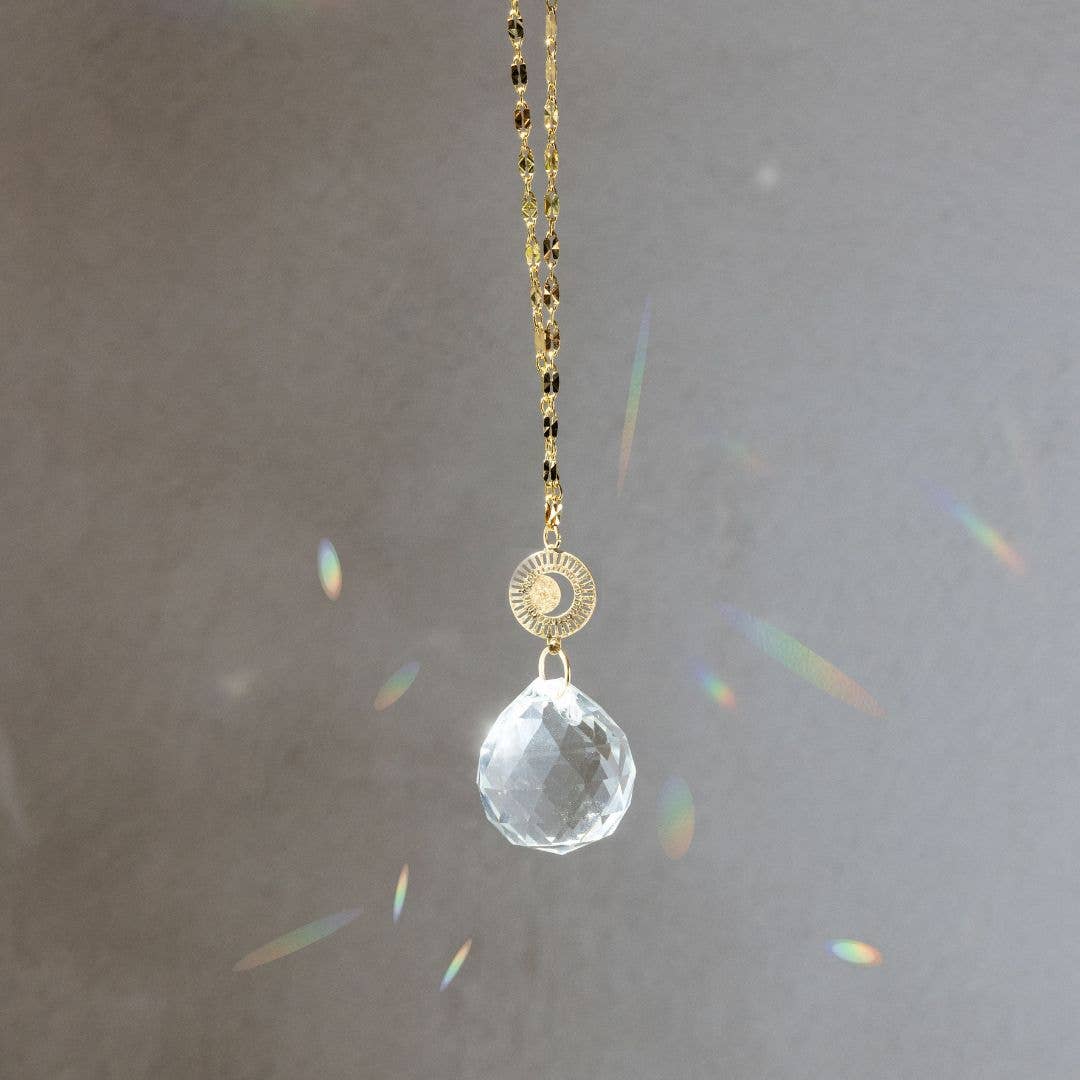 Scout Curated Wears - Pocket Suncatcher - Radiating Moon - Pink Pig