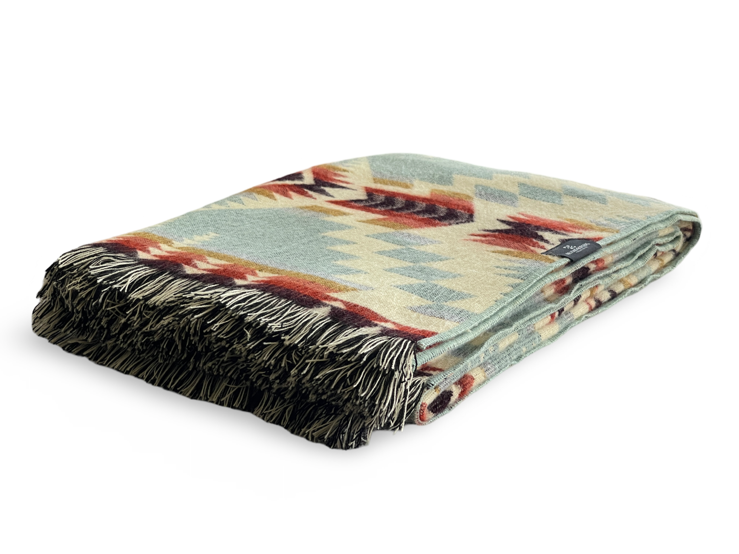 Artisan-Made Blankets Secoya Throw - Vibrant Mint | Fall Decor - Pink Pig