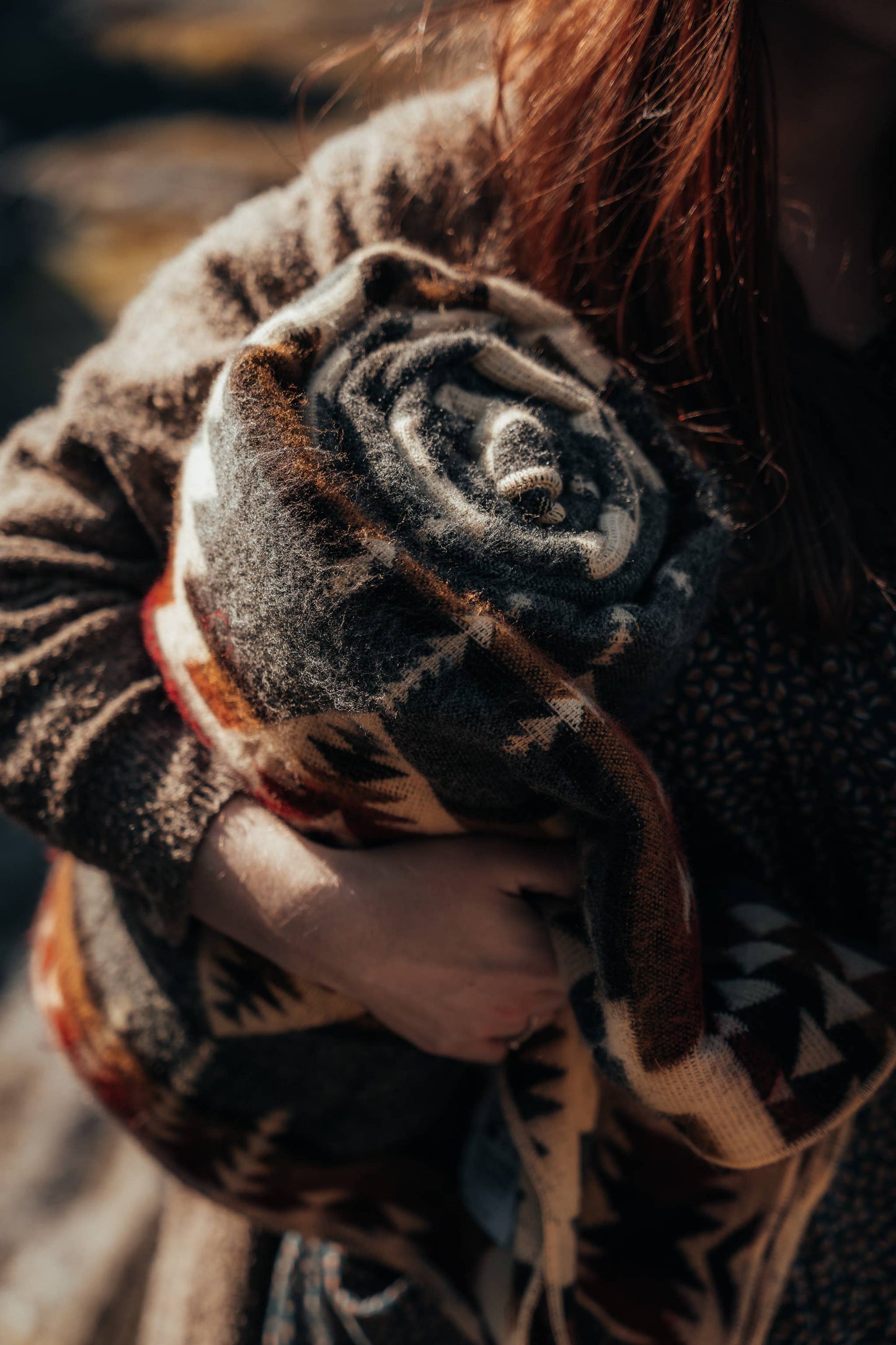 Beyond Borders Collective | Artisan-Made Blankets & Throws - Secoya Blanket - Campfire Ash | Fall Decor - Pink Pig