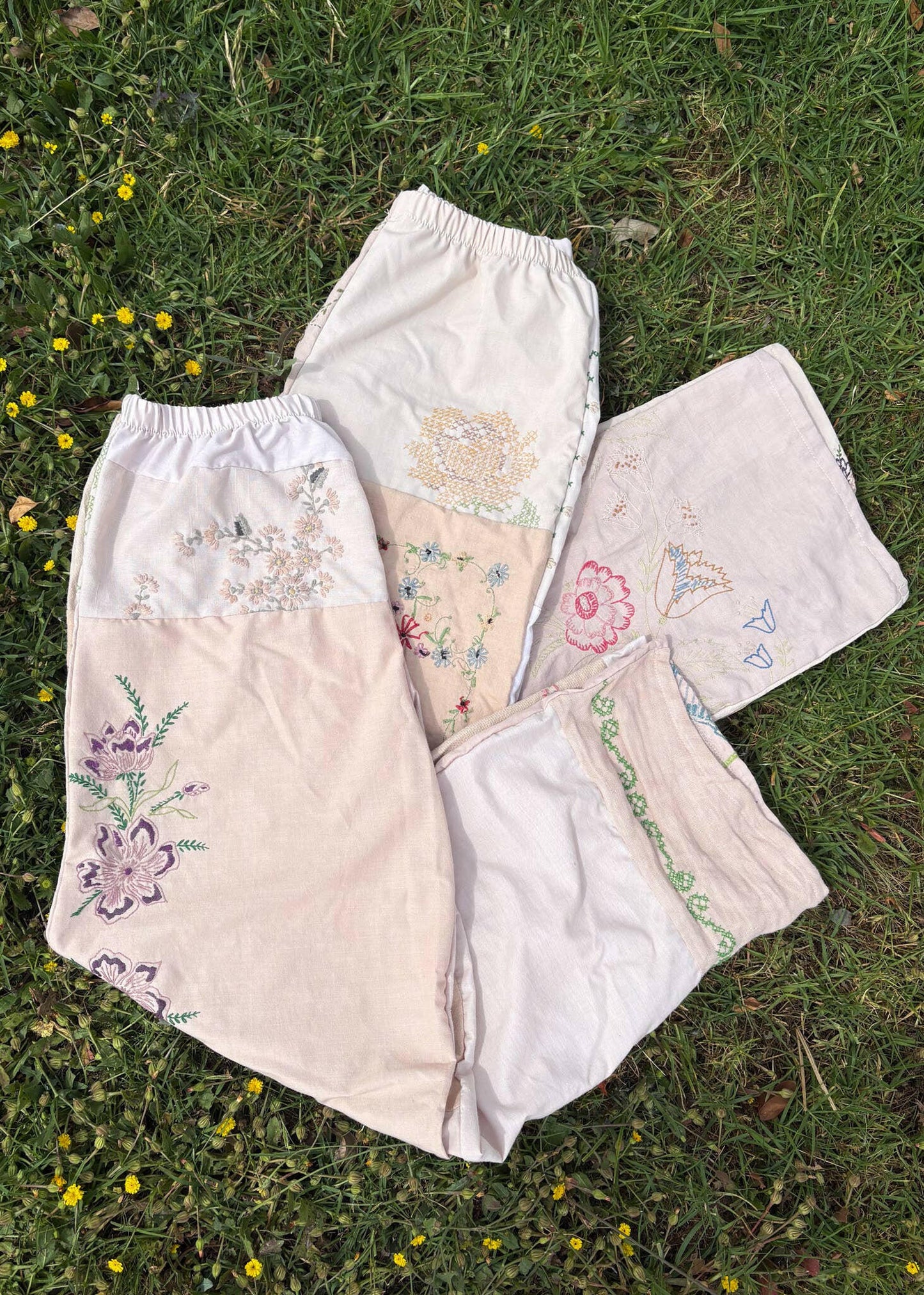 American Recycled Clothing - Embroidered Pieced Pant Bundle.