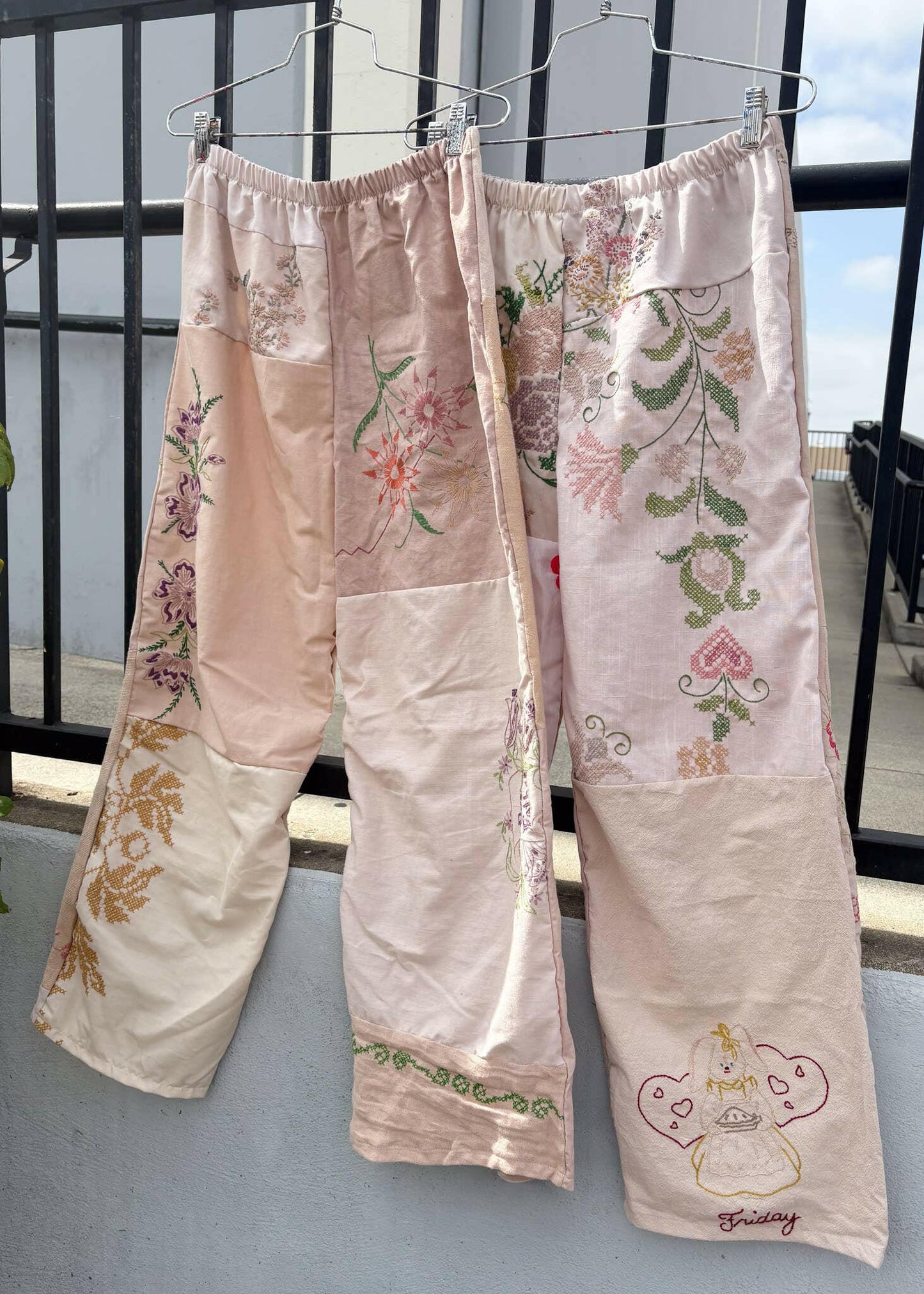 American Recycled Clothing - Embroidered Pieced Pant Bundle.