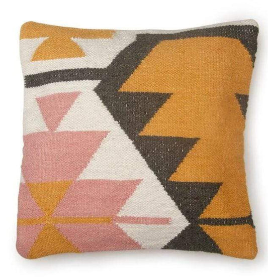 Desert Kilim Geometric Pillow - Pink Pig