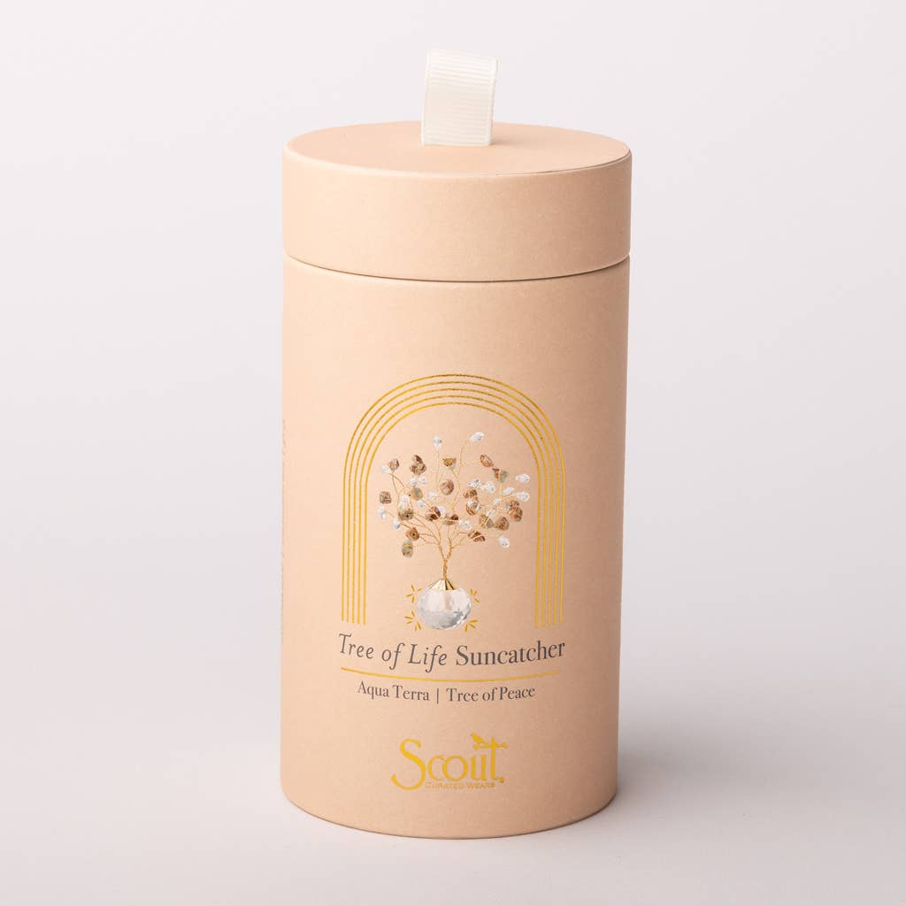 Scout Curated Wears - Suncatcher Tree of Life - Aqua Terra/Peace/Gold