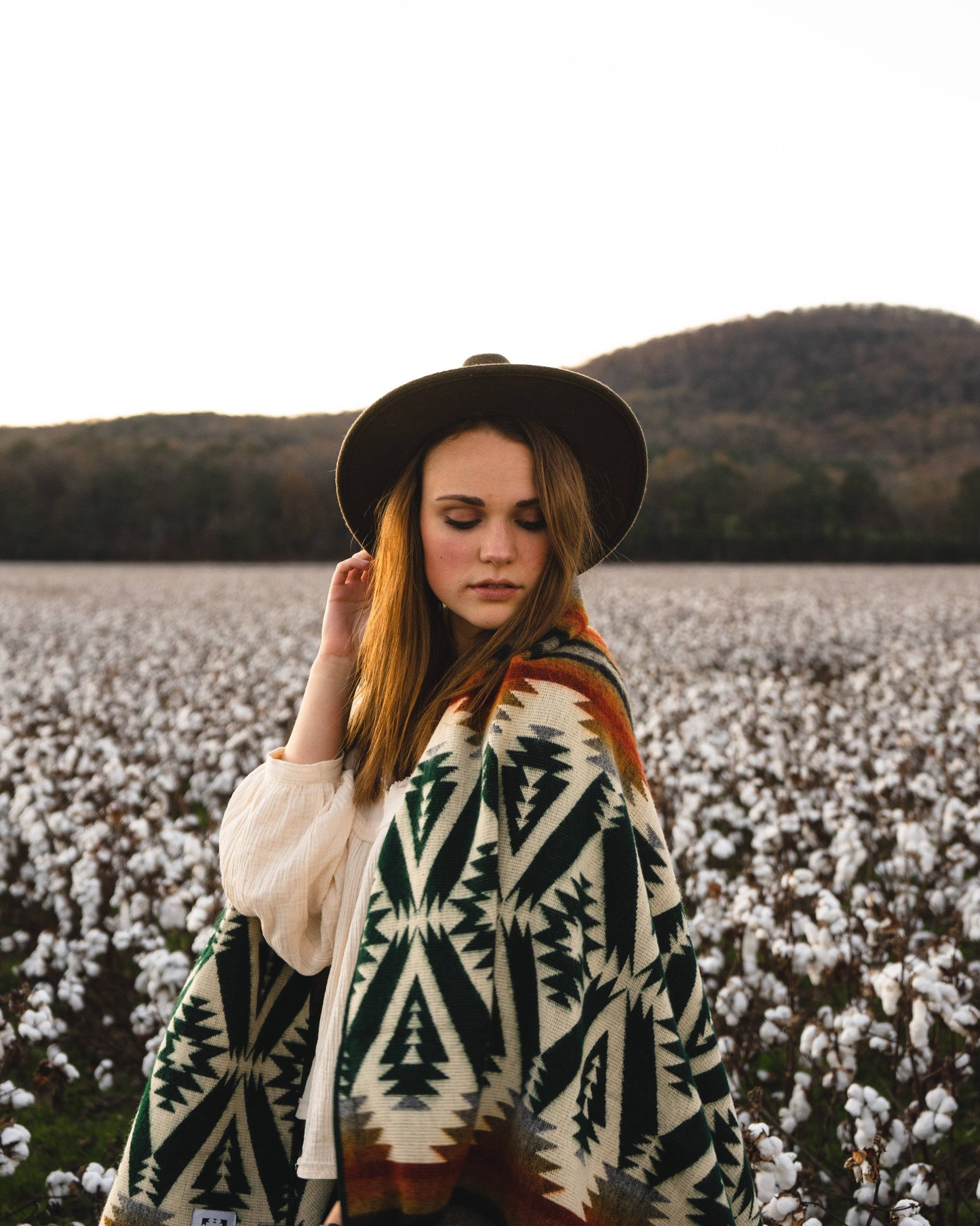 Beyond Borders Collective | Artisan-Made Blankets & Throws - Quichua Blanket - Evergreen Autumn | Fall Decor - Pink Pig