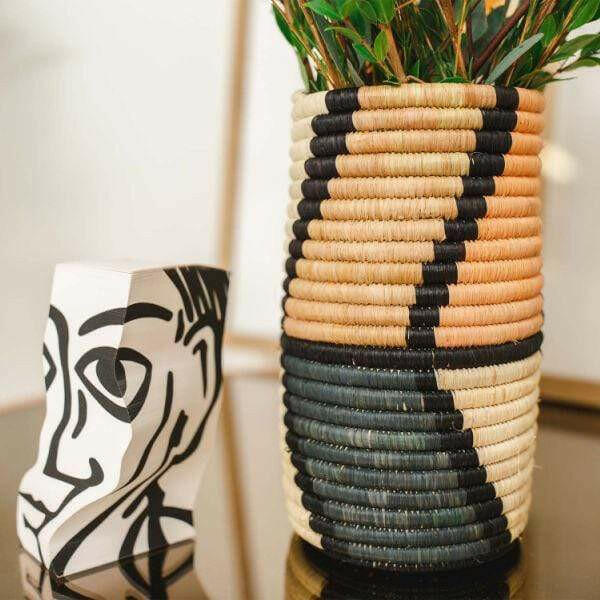 Peach Mstari Vase - Kazi Goods - Pink Pig