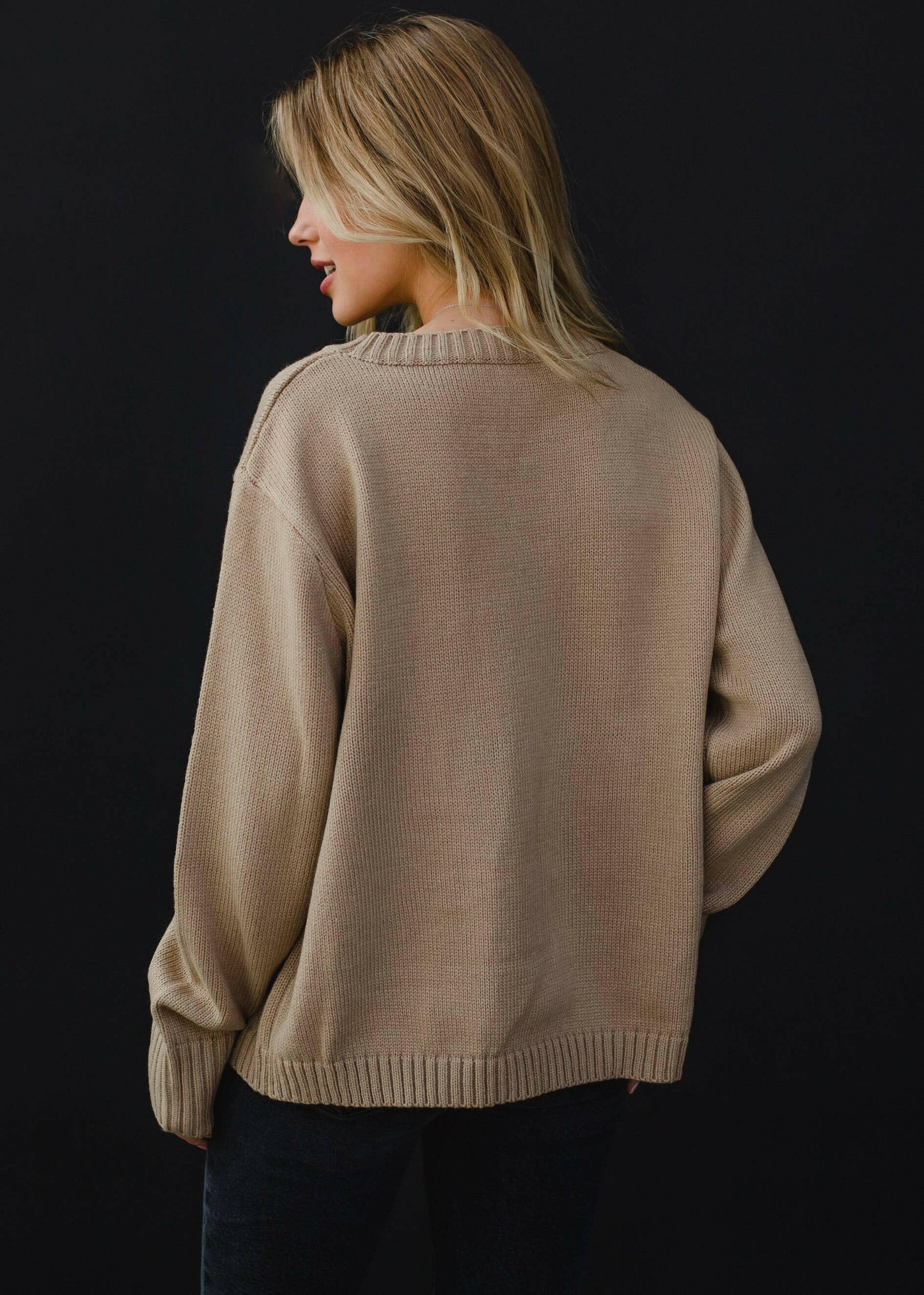 Panache Apparel Co. - Tan & Black Rock & Roll Sweater - Pink Pig