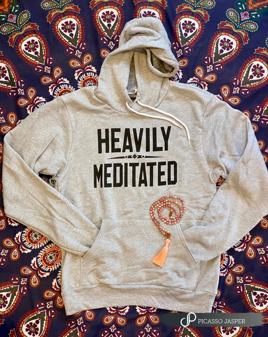 Heavily Meditated Hoodie: Small - Pink Pig