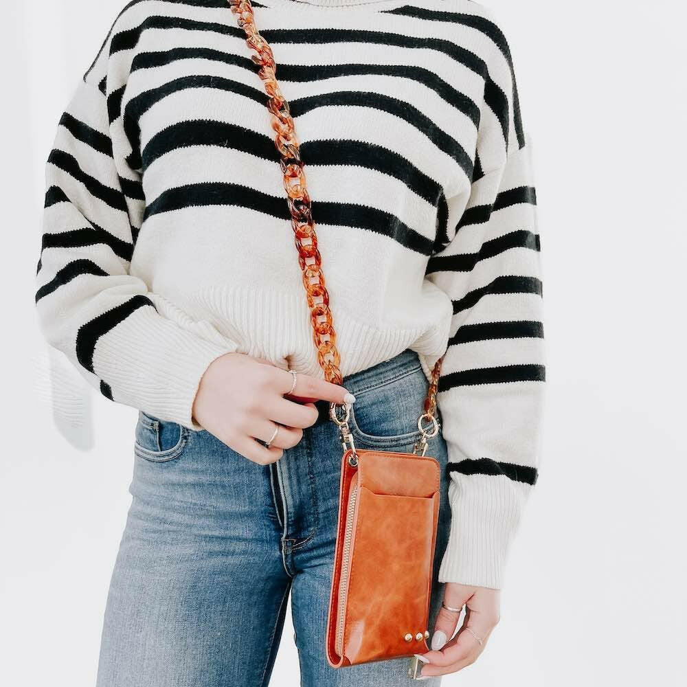 Double Duty Phone Bag: Black - Pink Pig