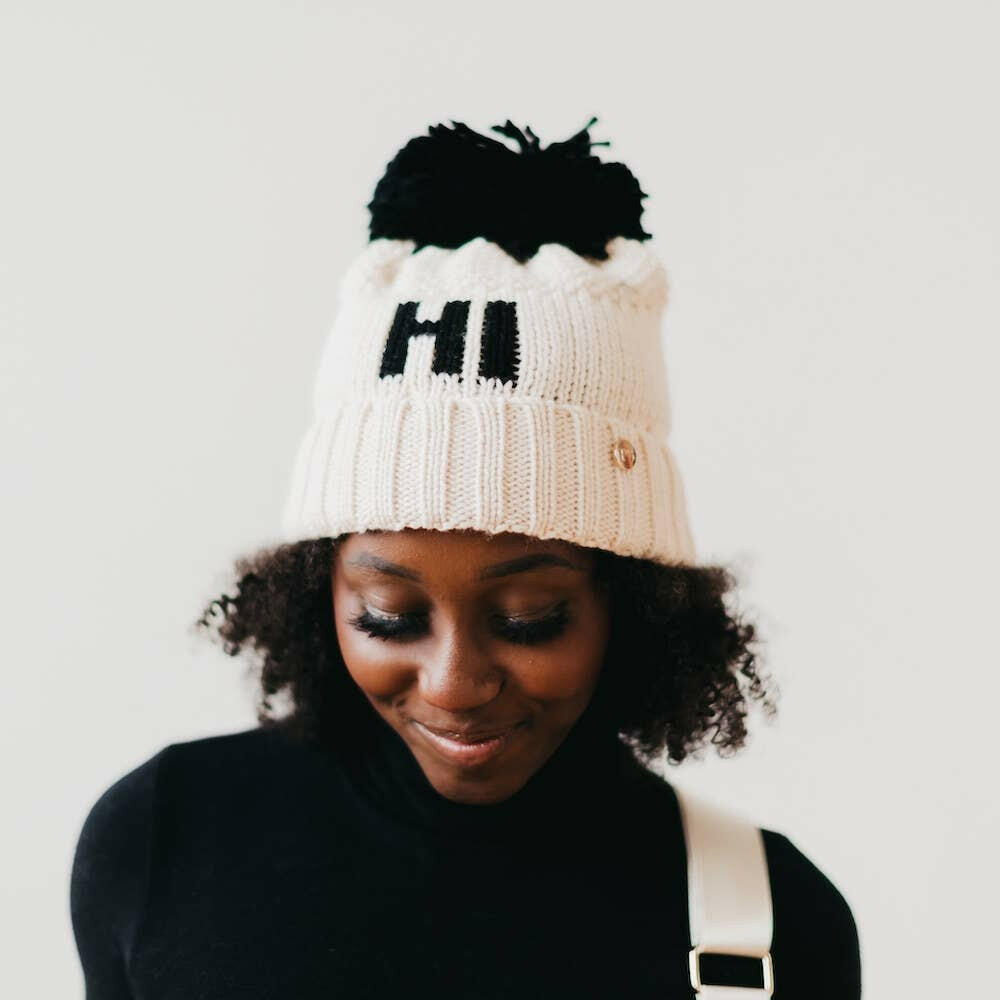 Oh So Cold Beanie: Hi - Pink Pig