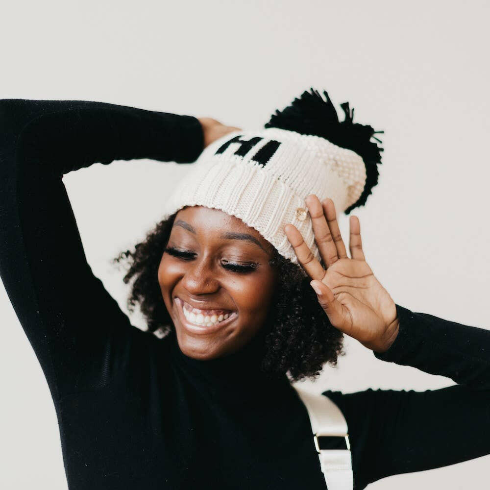 Oh So Cold Beanie: Hi - Pink Pig