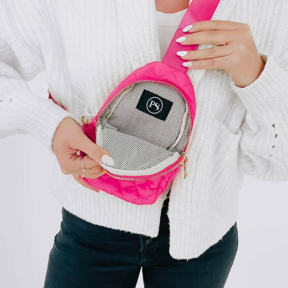 Pretty Simple - Pinelope Puffer Bum Bag - Pink Pig