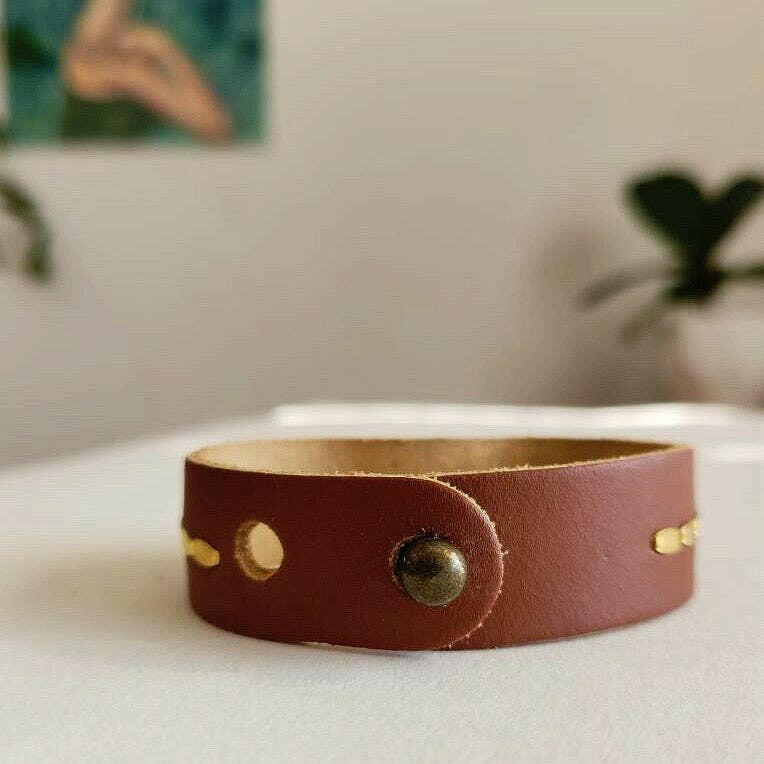 Royal Hippie by Robin Moratti - Druzy Agate Leather Cuff Bracelet - Pink Pig