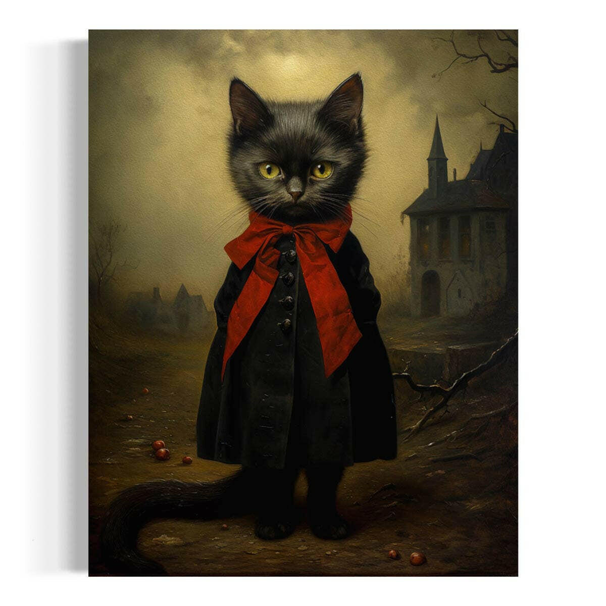 Salty Alyce - Victorian Black Cat Miss Jinx Wall Art 29AS.