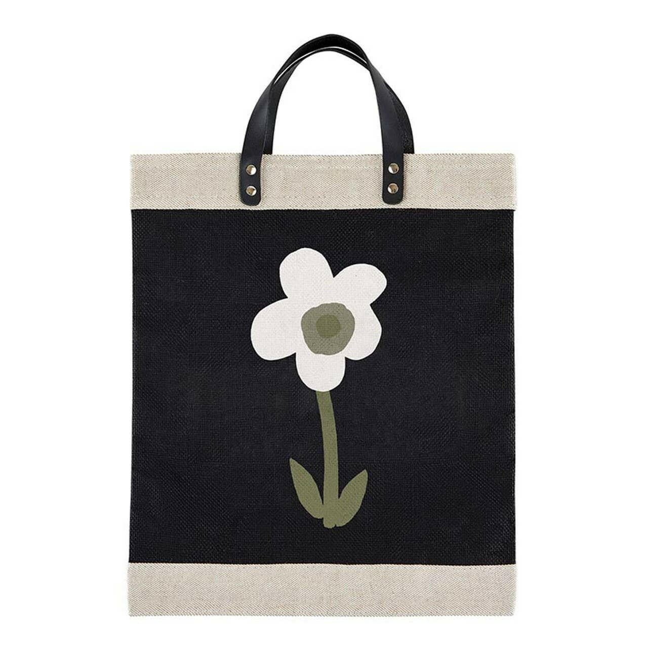 Santa Barbara Design Studio Black Market Tote Flower Waterproof Lining Organizational Pocket - Pink Pig