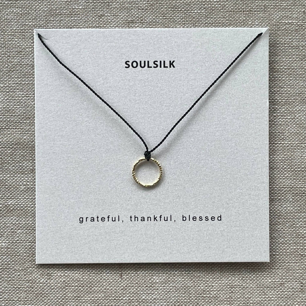 Soulsilk - Gold Ring Necklace - Pink Pig