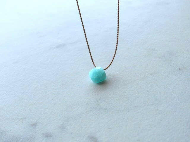 Soulsilk - Amazonite Necklace- Communication - Pink Pig