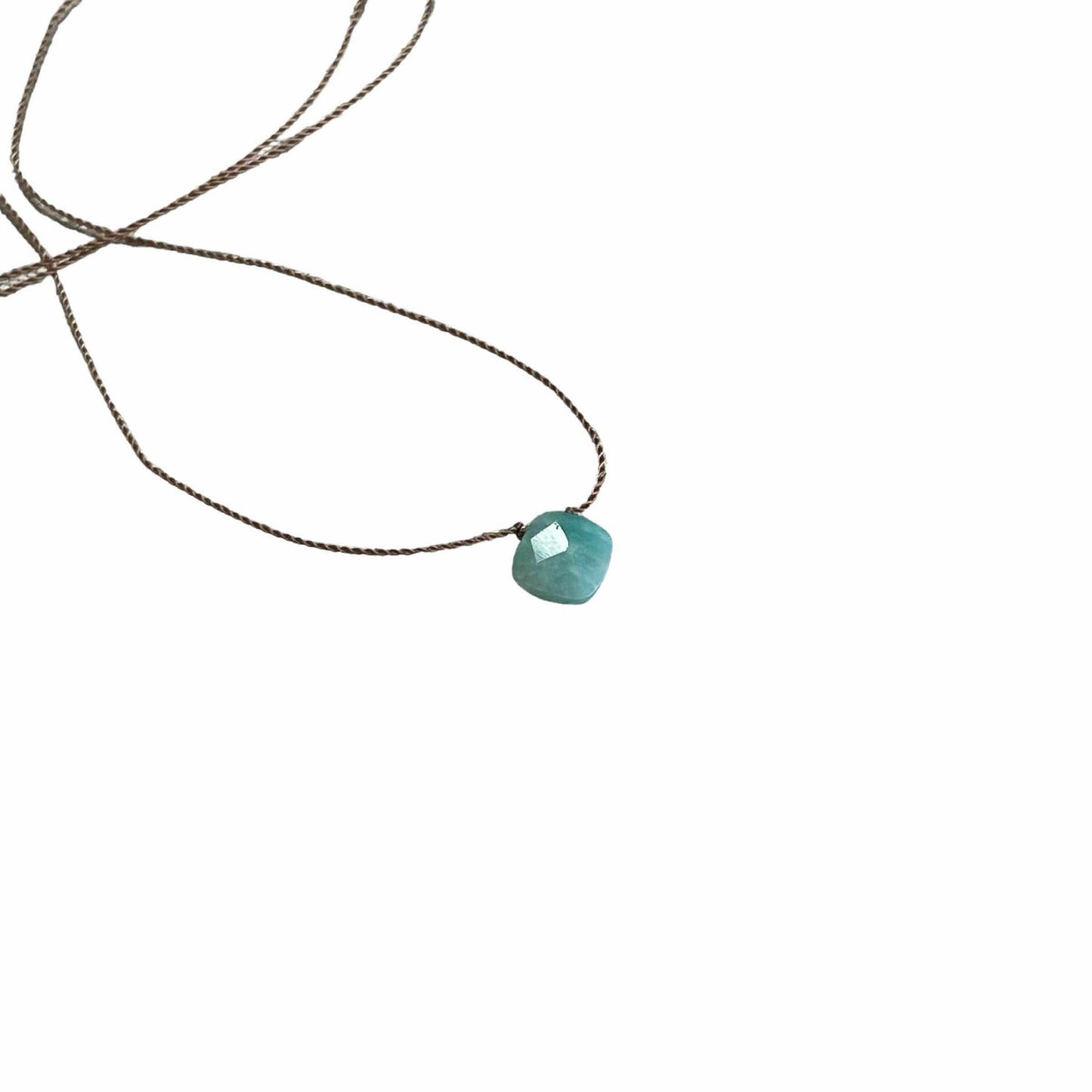 Soulsilk - Amazonite Necklace- Communication - Pink Pig
