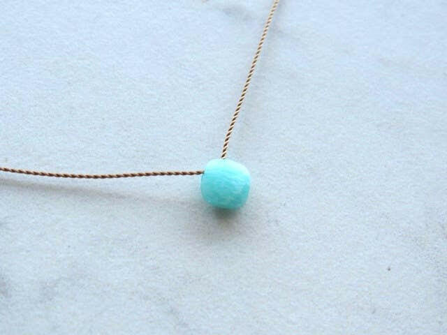 Soulsilk - Amazonite Necklace- Communication - Pink Pig