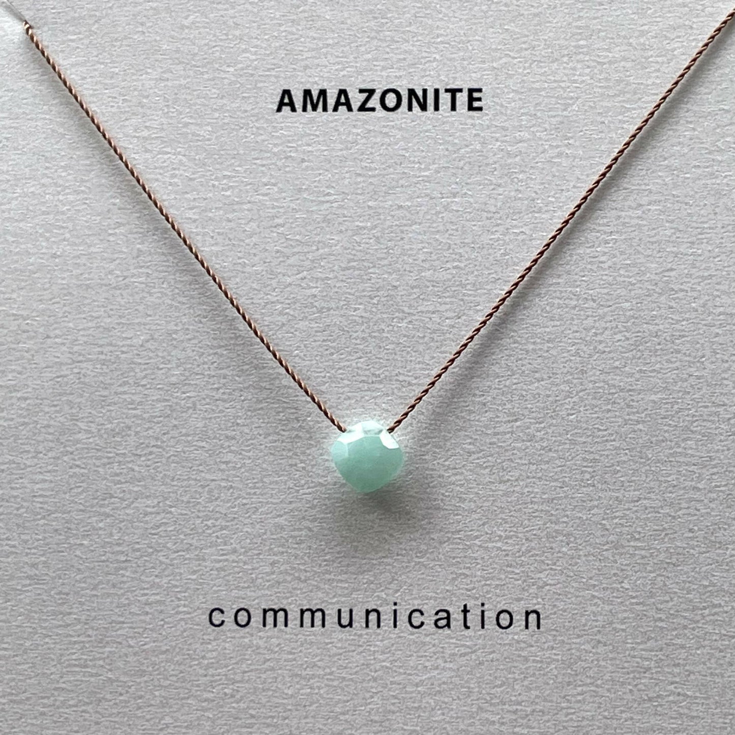 Soulsilk - Amazonite Necklace- Communication - Pink Pig