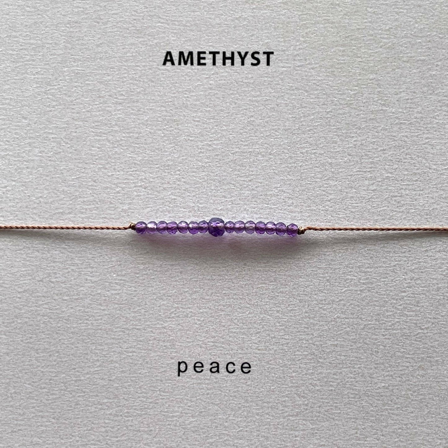 Soulsilk - Amethyst Bracelet- Peace - Pink Pig