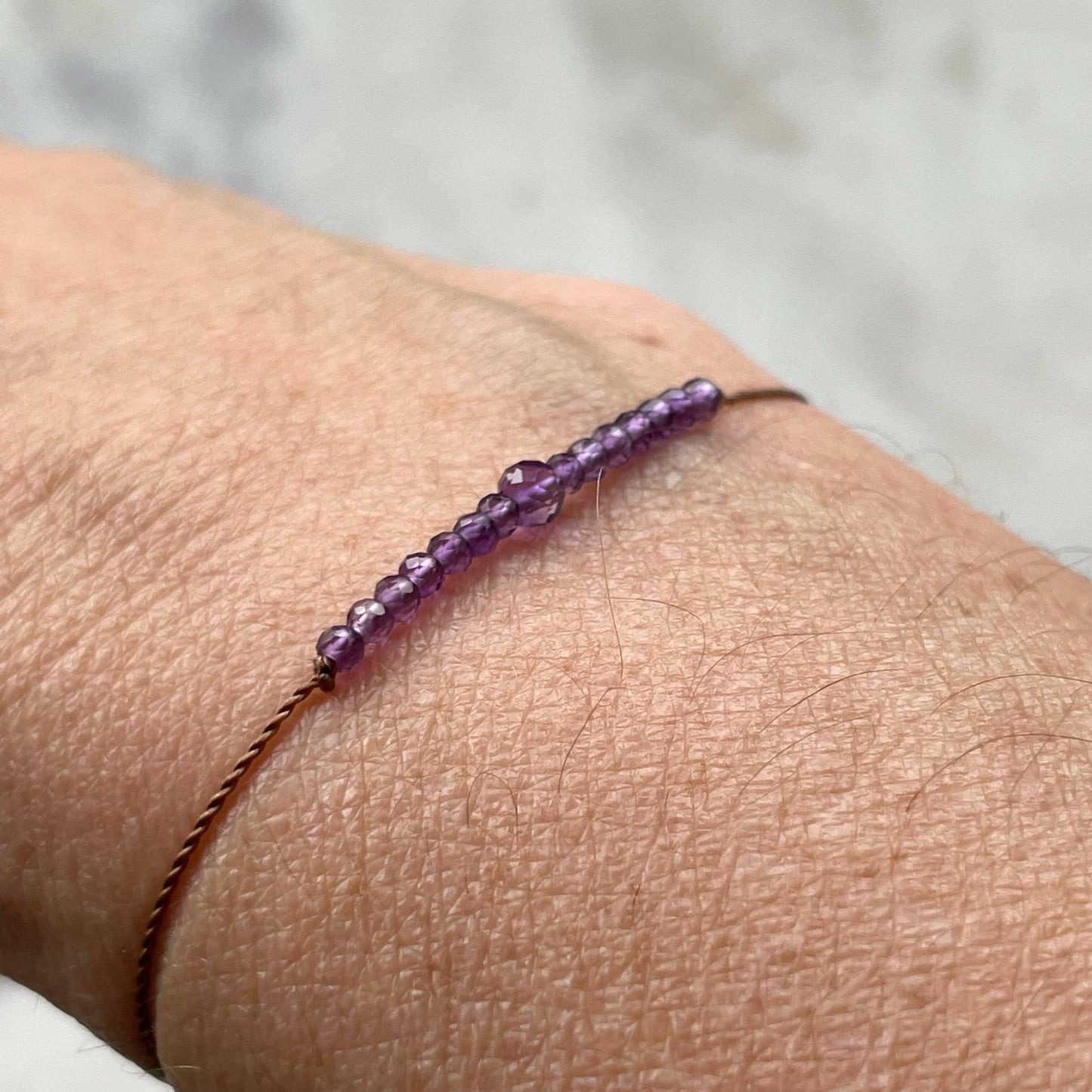 Soulsilk - Amethyst Bracelet- Peace - Pink Pig