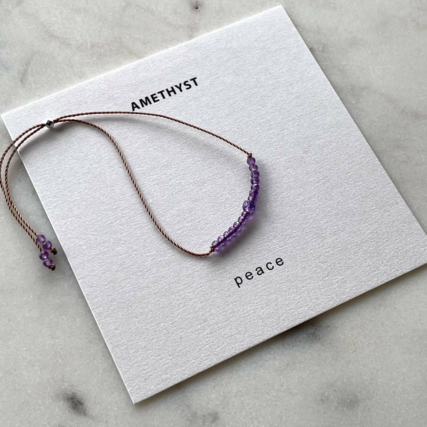 Soulsilk - Amethyst Bracelet- Peace - Pink Pig