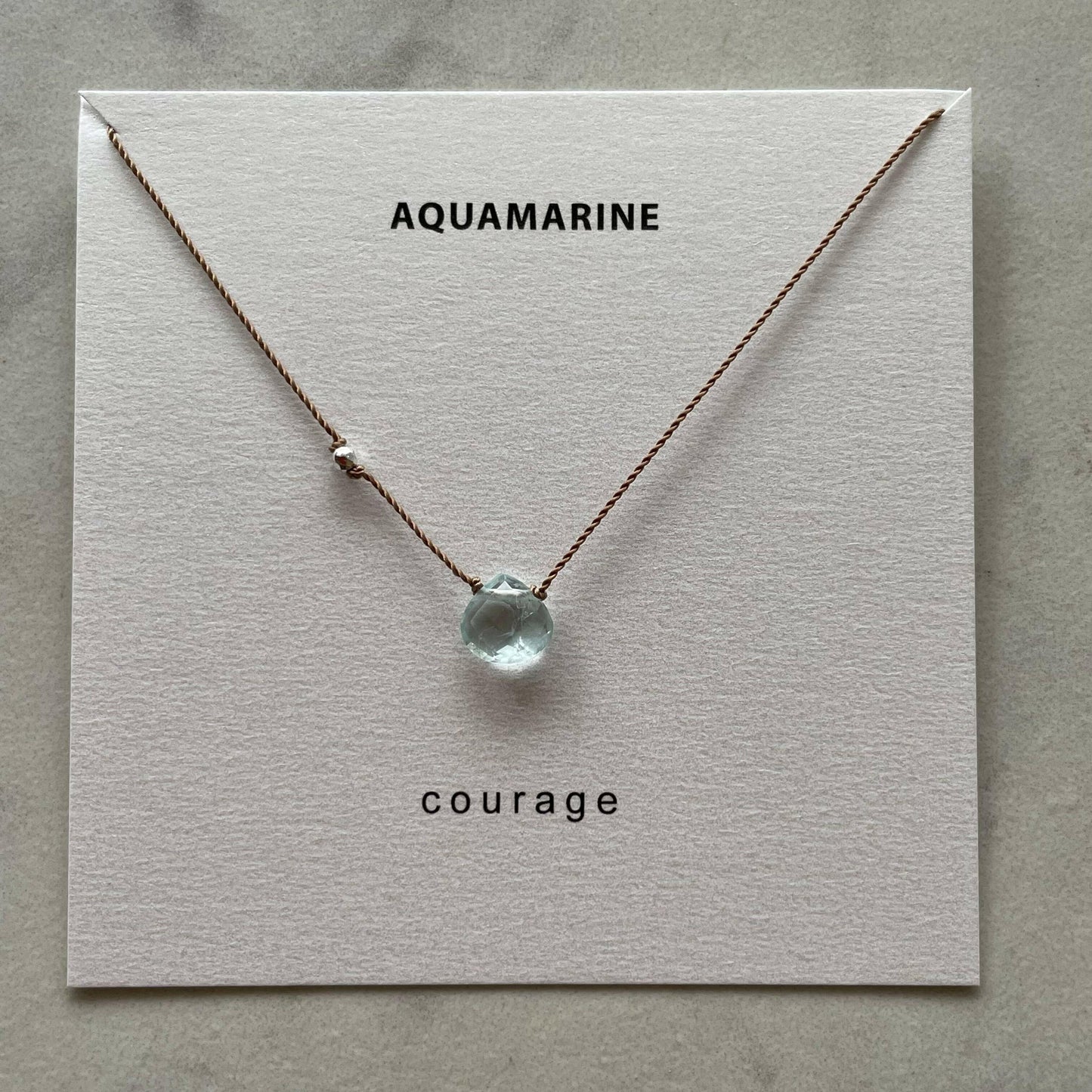 Soulsilk - Aquamarine Necklace- Courage - Pink Pig