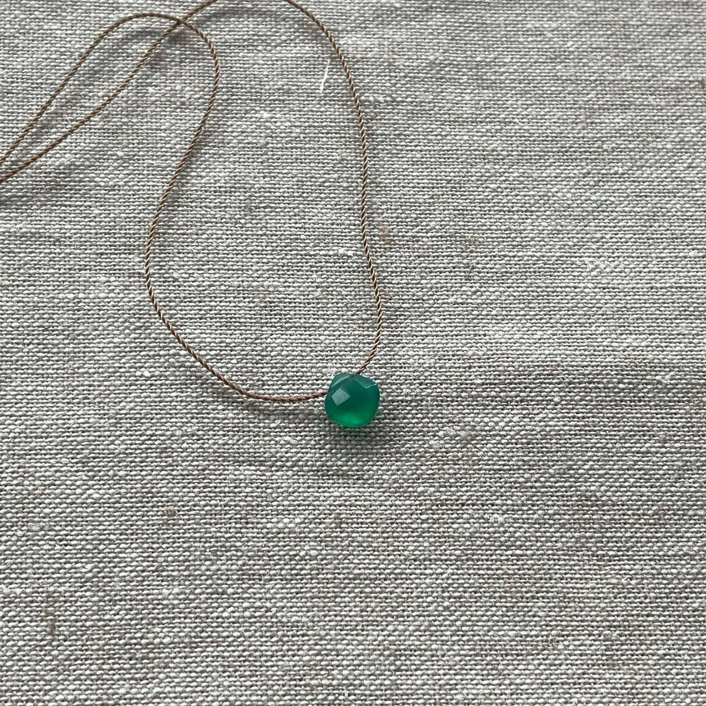 Soulsilk - Green Onyx Necklace- Confidence - Pink Pig