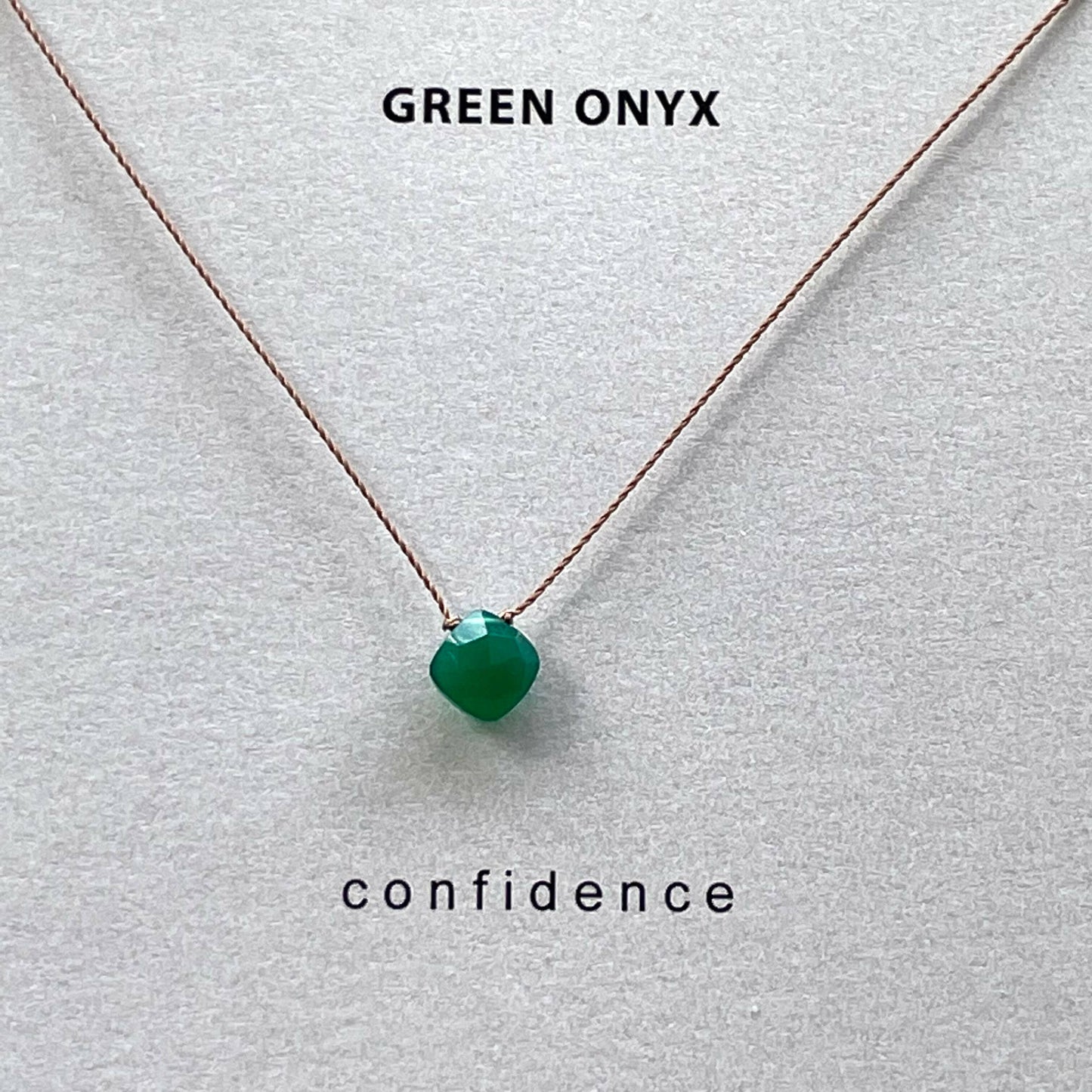 Soulsilk - Green Onyx Necklace- Confidence - Pink Pig