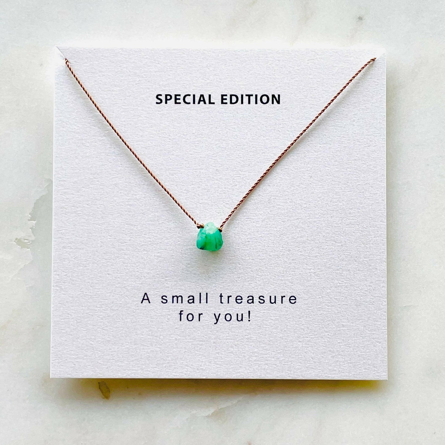 Soulsilk - Raw Emerald Necklace - Special Edition - Pink Pig