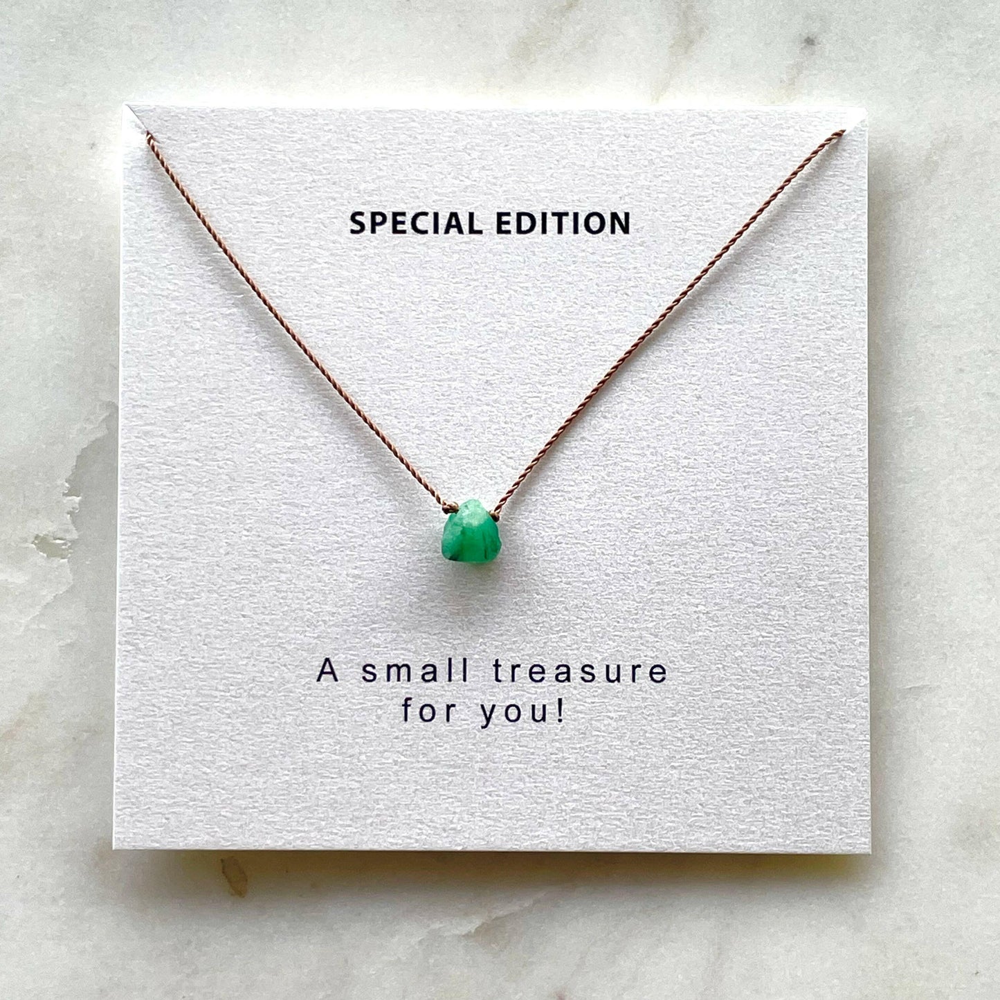 Soulsilk - Raw Emerald Necklace - Special Edition - Pink Pig