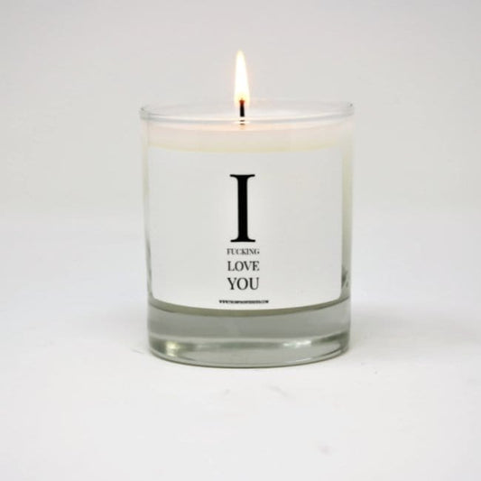 I F****ing Love You Candle - Pink Pig