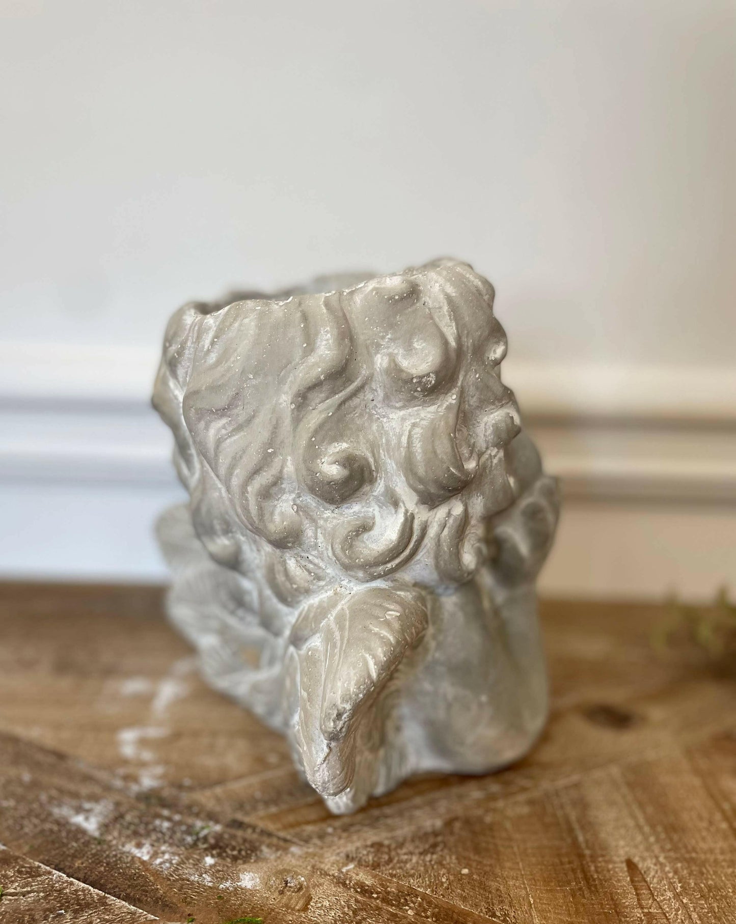 Vagabond Vintage - Cement Little Angel Planter - Small - Pink Pig