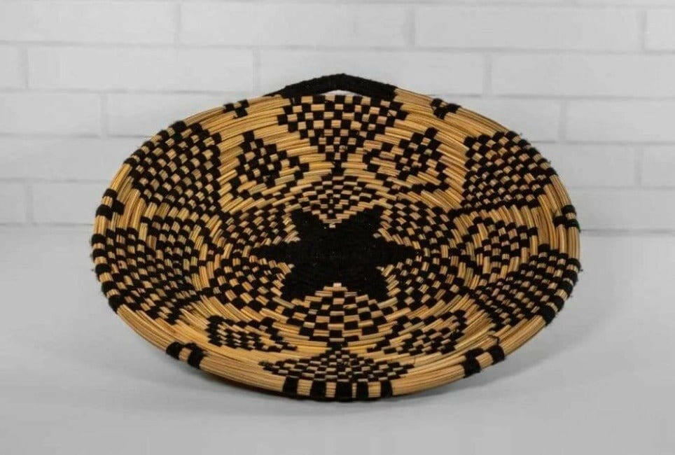 Moroccan Woven Tray - Pink Pig