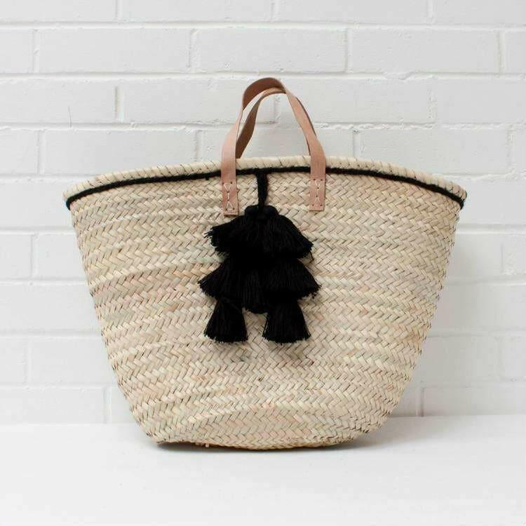 Fiesta Tassel Market Shoppers - Pink Pig