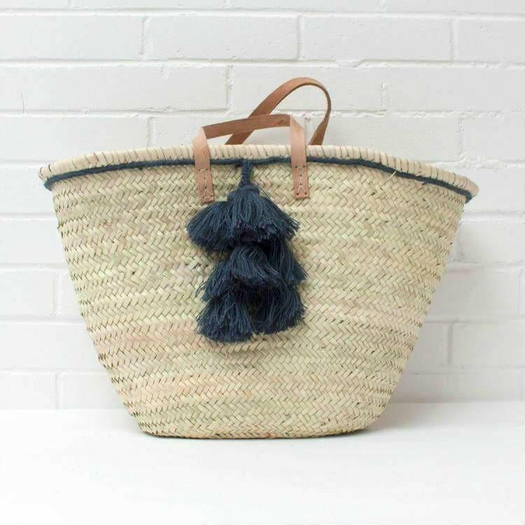 Fiesta Tassel Market Shoppers - Pink Pig