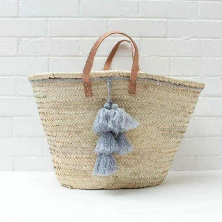 Fiesta Tassel Market Shoppers - Pink Pig