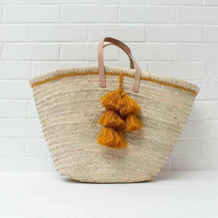 Fiesta Tassel Market Shoppers - Pink Pig