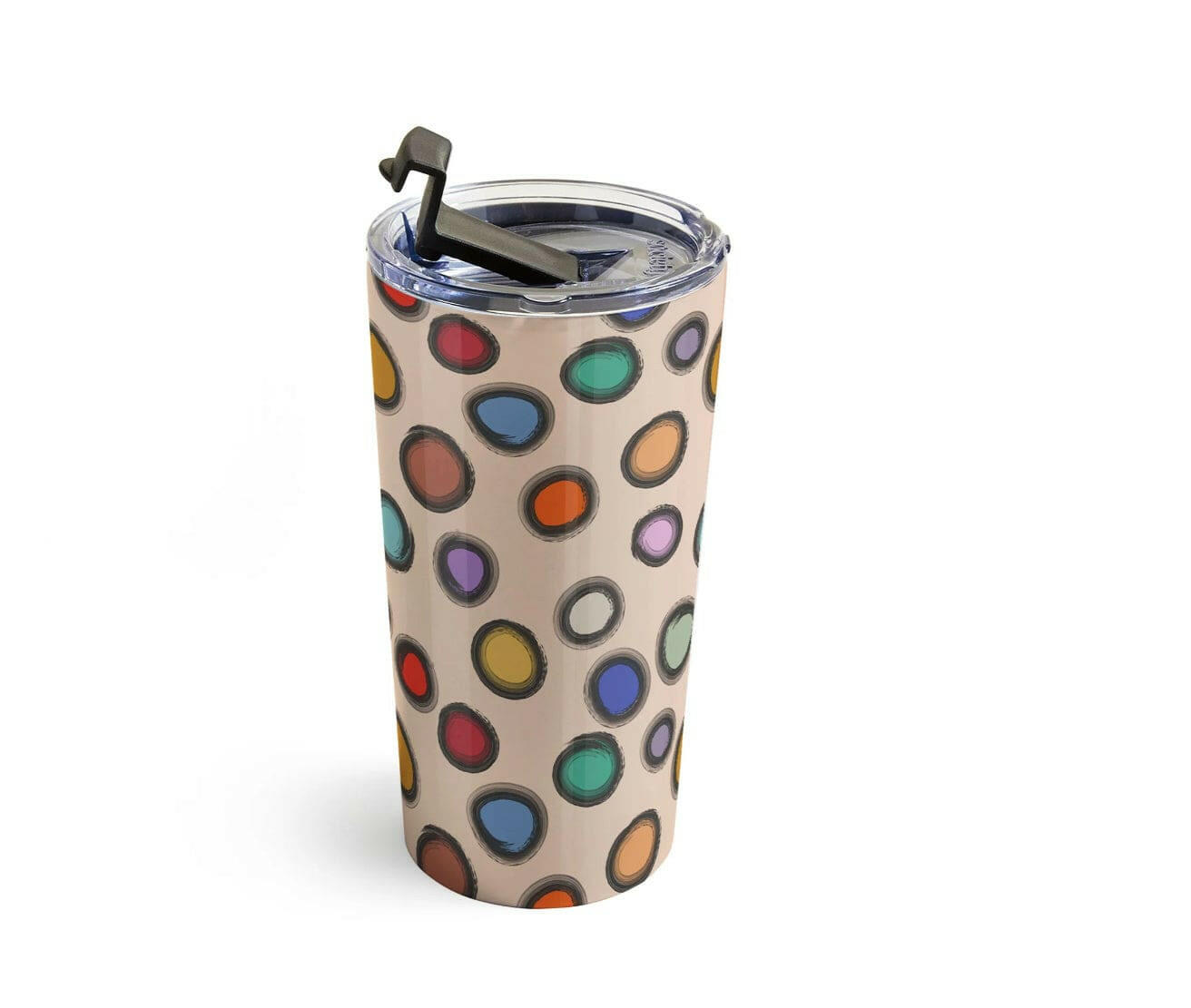 Colorful Dots Travel Mug - Pink Pig