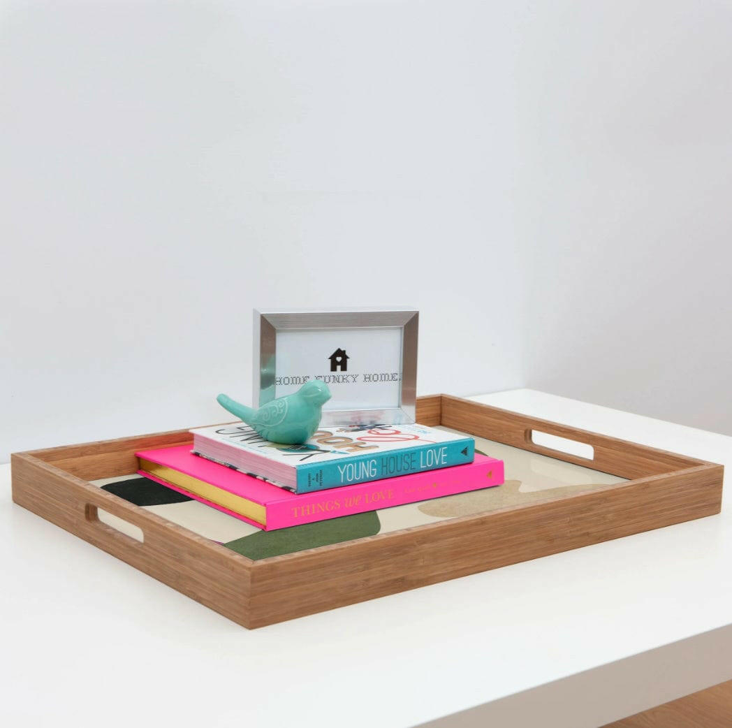 Mid Century Modern Rectangular Tray - Pink Pig