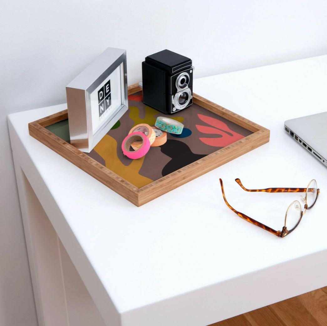 Tuileries Modern Square Tray - Pink Pig