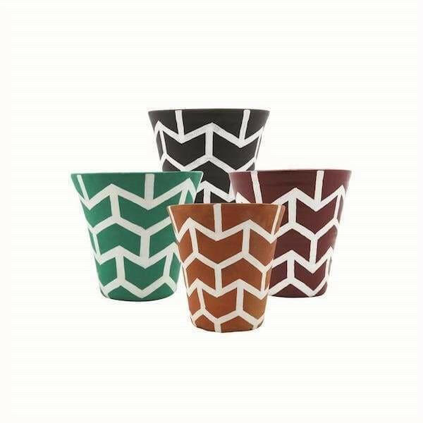 Colorfull Terracotta Flower Pots - Pink Pig