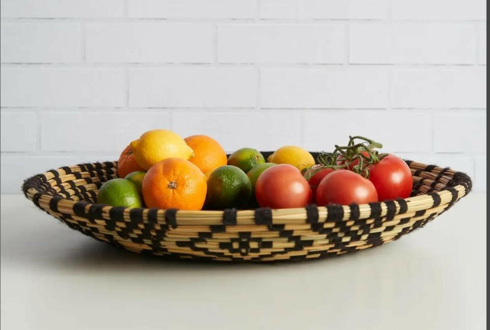Moroccan Woven Tray - Pink Pig