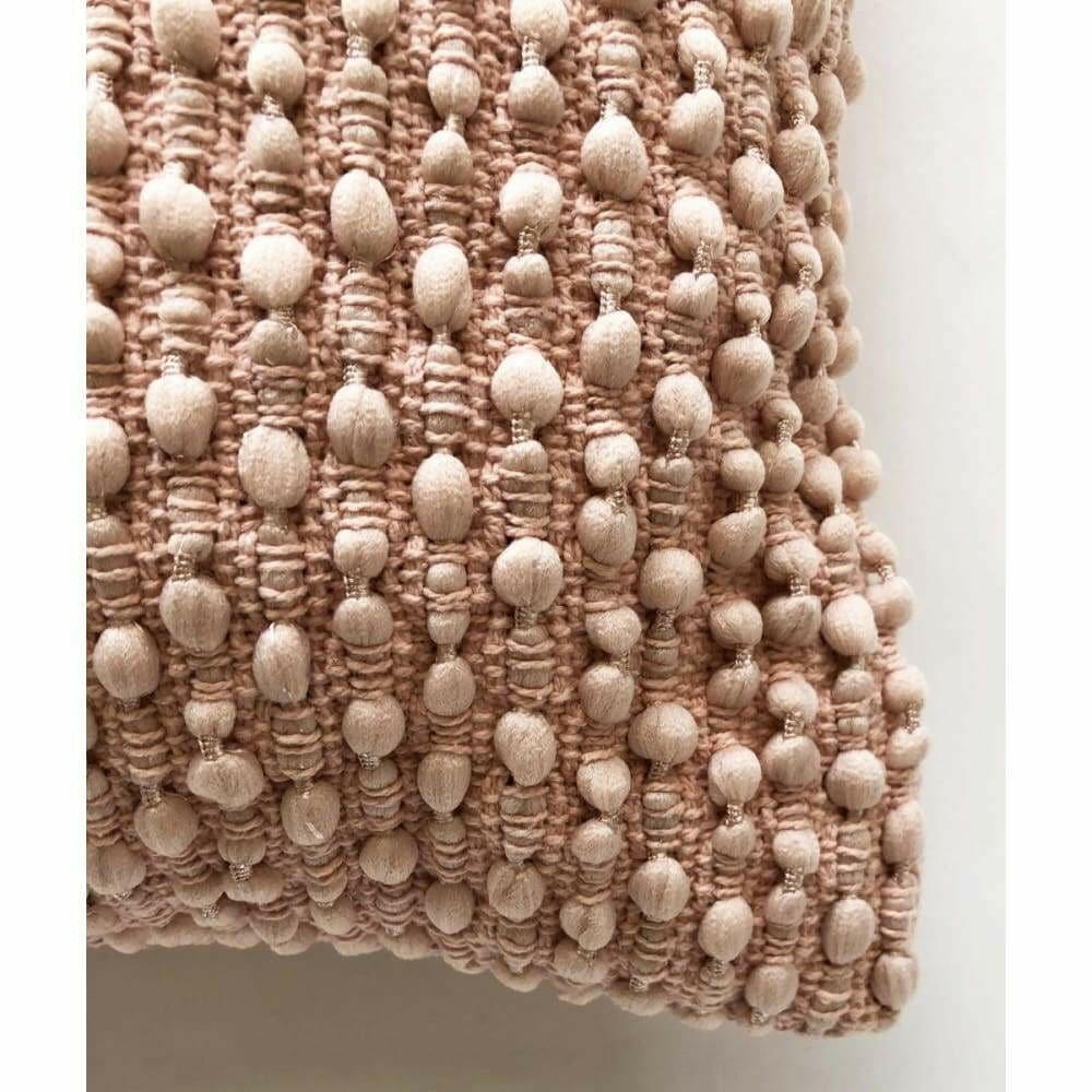 Boho Pink Textured Pillow - Pink Pig