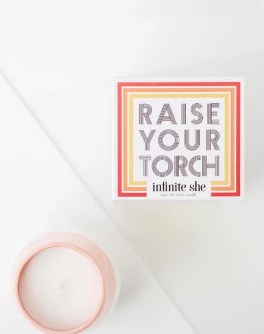 Raise Your Torch Ceramic Candle - Pink Pig