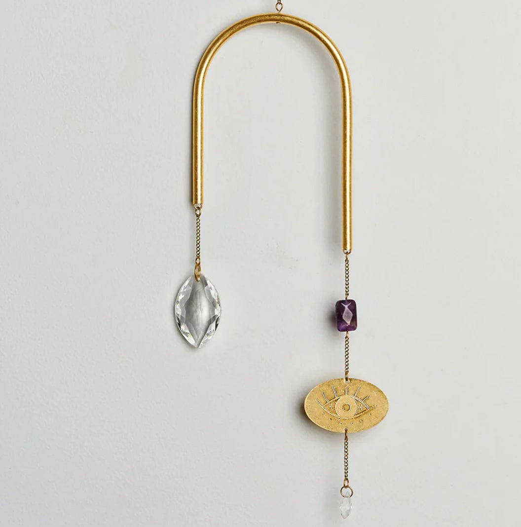 Evil Eye Suncatcher - Pink Pig