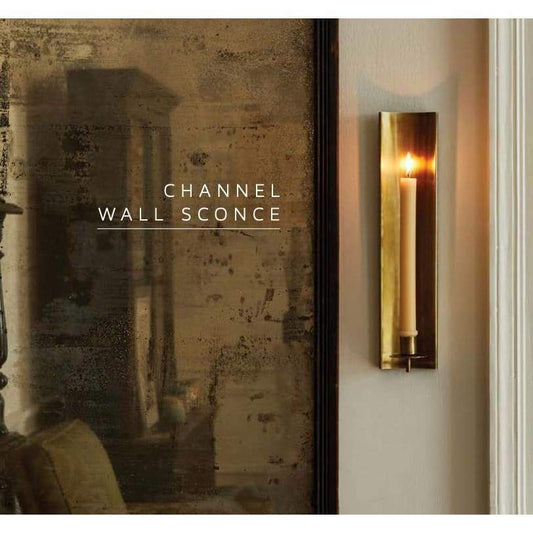Channel Brass Wall Sconce - Pink Pig