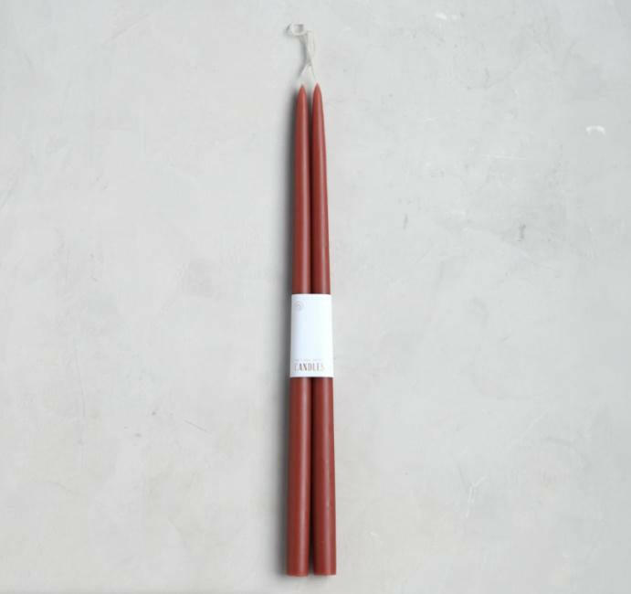 Clay 18 Inch Taper Candles - The Floral Society - Pink Pig